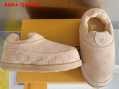 LV Yeti Slip On in Nude Suede Calf Leather Replica