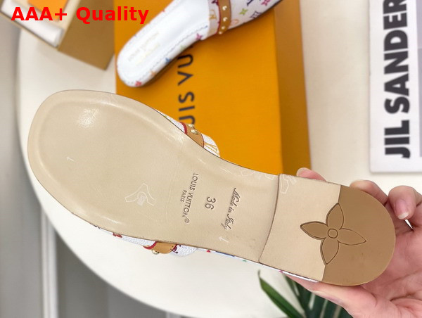 LV x TM 6am Flat Mule in Multicolored Monogram Coated Canvas 1AGZUV Replica