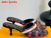 LV x TM 6am Mule in Monogram Cherry Coated Canvas Replica
