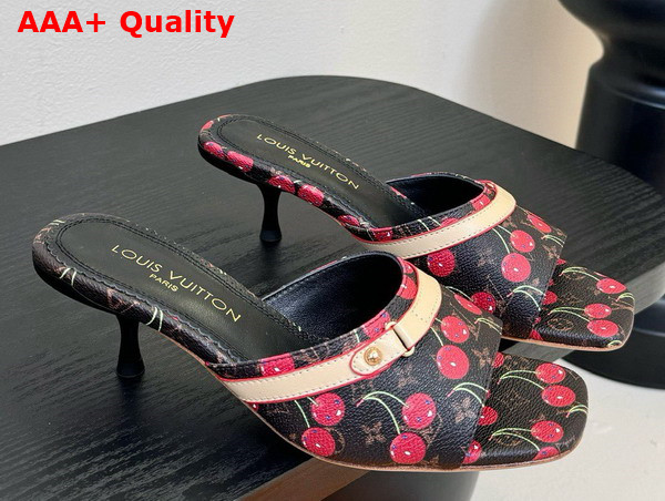 LV x TM 6am Mule in Monogram Cherry Coated Canvas Replica