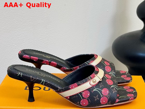 LV x TM 6am Mule in Monogram Cherry Coated Canvas Replica