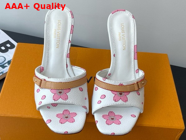 LV x TM 6am Mule in Sakura White Monogram Coated Canvas Replica