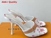 LV x TM 6am Mule in Sakura White Monogram Coated Canvas Replica