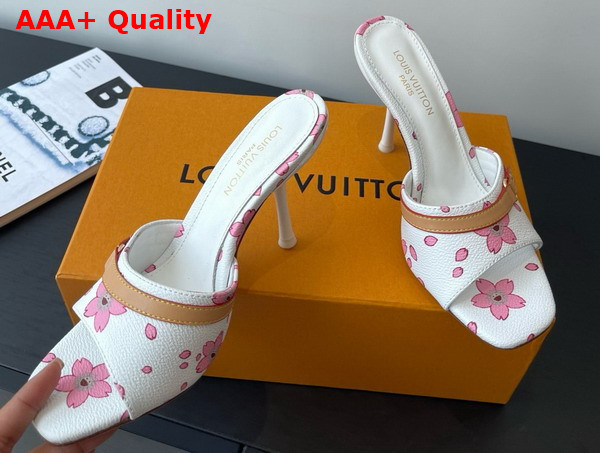 LV x TM 6am Mule in Sakura White Monogram Coated Canvas Replica