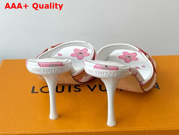 LV x TM 6am Mule in Sakura White Monogram Coated Canvas Replica