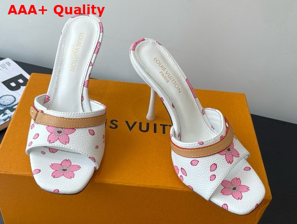 LV x TM 6am Mule in Sakura White Monogram Coated Canvas Replica
