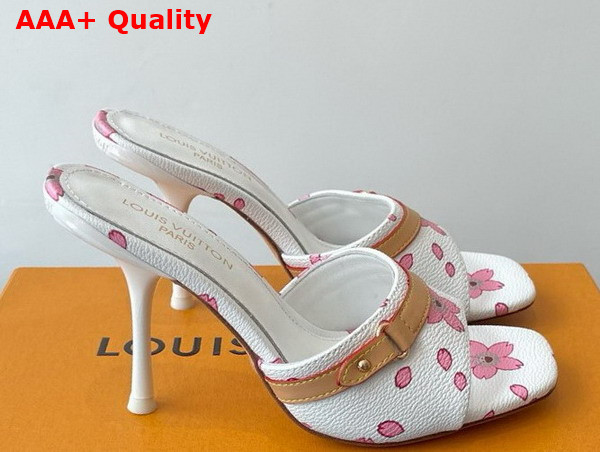 LV x TM 6am Mule in Sakura White Monogram Coated Canvas Replica