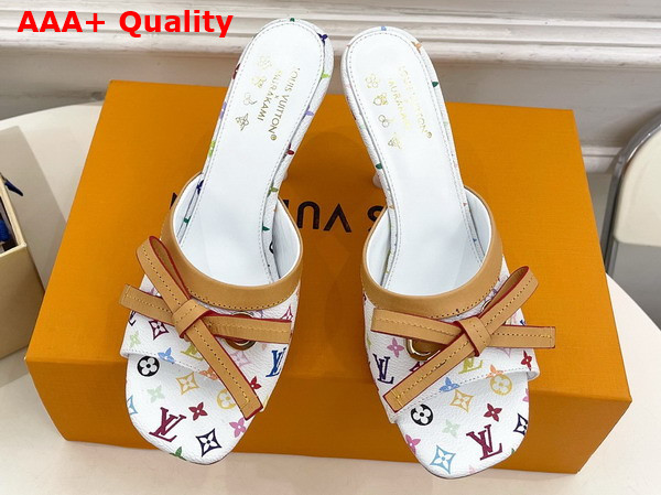 LV x TM 6am Mule in White Monogram Multicolore Canvas 1AJSD9 Replica
