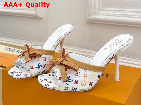 LV x TM 6am Mule in White Monogram Multicolore Canvas 1AJSD9 Replica