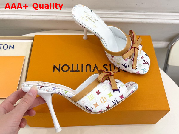 LV x TM 6am Mule in White Monogram Multicolore Canvas 1AJSD9 Replica