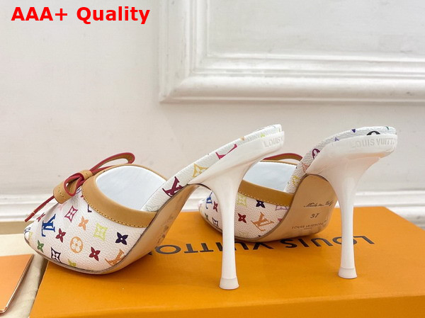 LV x TM 6am Mule in White Monogram Multicolore Canvas 1AJSD9 Replica