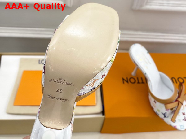 LV x TM 6am Mule in White Monogram Multicolore Canvas 1AJSD9 Replica