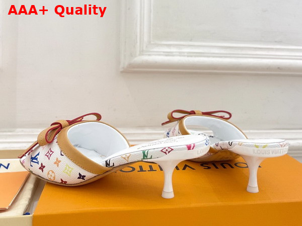 LV x TM 6am Mule in White Monogram Multicolore Canvas 1AJSD9 Replica