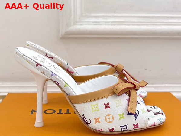 LV x TM 6am Mule in White Monogram Multicolore Canvas 1AJSD9 Replica