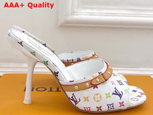 LV x TM 6am Mule in White Multicolored Monogram Coated Canvas 1AGWUA Replica