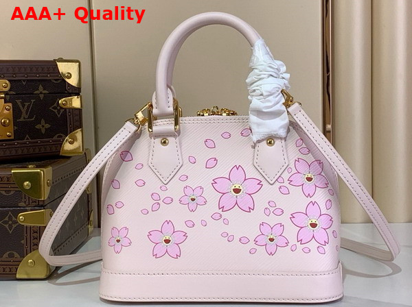 LV x TM Alma BB Handbag in Pink Epi Grained Cowhide Leather M13104 Replica