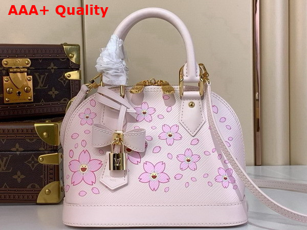 LV x TM Alma BB Handbag in Pink Epi Grained Cowhide Leather M13104 Replica