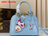 LV x TM Alma BB Handbag in Washed Blue Epi Grained Cowhide Leather M14197 Replica
