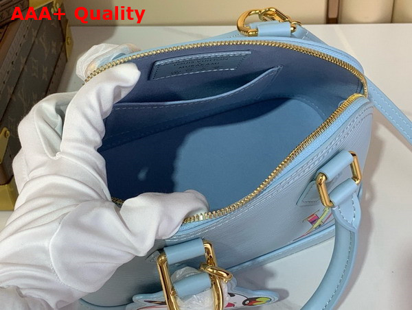 LV x TM Alma BB Handbag in Washed Blue Epi Grained Cowhide Leather M14197 Replica