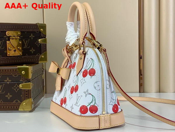 LV x TM Alma BB Handbag in White Monogram Cherry Coated Canvas M14234 Replica