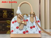 LV x TM Alma BB Handbag in White Monogram Cherry Coated Canvas M14234 Replica