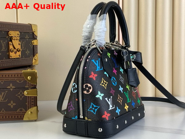 LV x TM Alma BB in Black Multicolored Monogram Coated Canvas Replica