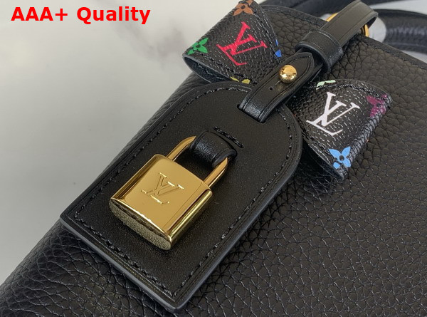 LV x TM Capucines BB Handbag in Black Taurillon Leather with Multicolor Monogram Trims Replica