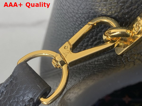 LV x TM Capucines BB Handbag in Black Taurillon Leather with Multicolor Monogram Trims Replica