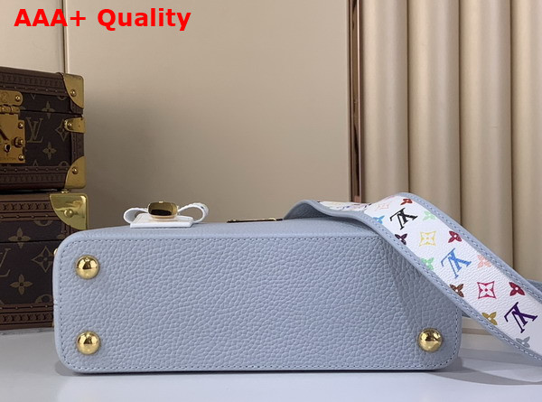 LV x TM Capucines BB Handbag in Sky Blue Taurillon Leather Replica