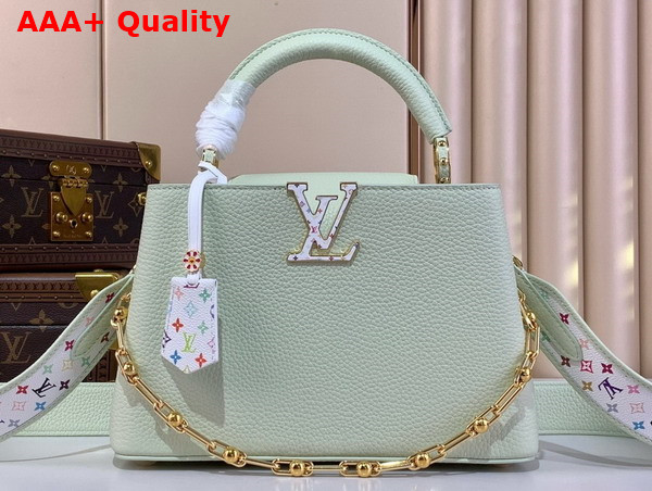 LV x TM Capucines BB Handbag in Vert Deau Green Taurillon Leather Replica