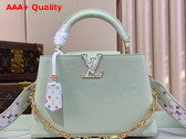 LV x TM Capucines BB Handbag in Vert Deau Green Taurillon Leather Replica
