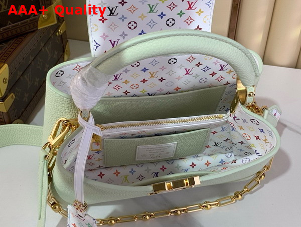 LV x TM Capucines BB Handbag in Vert Deau Green Taurillon Leather Replica