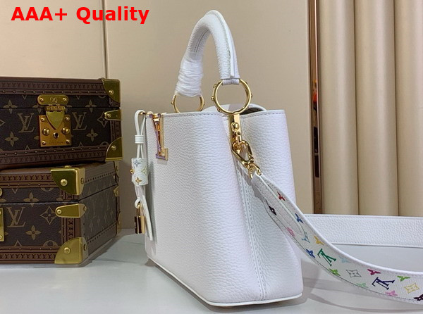 LV x TM Capucines BB Handbag in White Taurillon Leather M13253 Replica