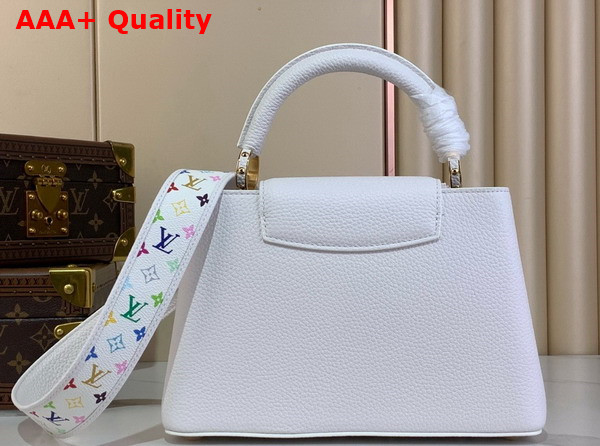 LV x TM Capucines BB Handbag in White Taurillon Leather M13253 Replica