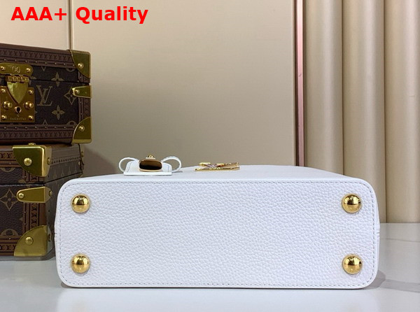 LV x TM Capucines BB Handbag in White Taurillon Leather M13253 Replica