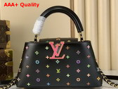 LV x TM Capucines East West BB Black Cowhide Leather with Playful LV Flower Studs Replica