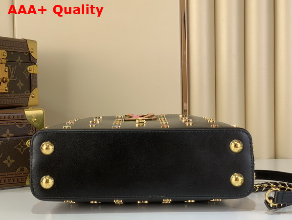 LV x TM Capucines East West BB Black Cowhide Leather with Playful LV Flower Studs Replica