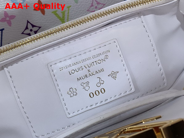 LV x TM Capucines East West BB Snow Cowhide Leather with Playful LV Flower Studs Replica