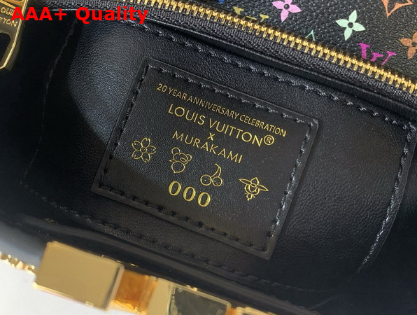 LV x TM Capucines East West Mini Black Cowhide Leather with Playful LV Flower Studs Replica