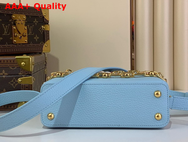 LV x TM Capucines East West Mini Handbag in Olympe Blue Taurillon Leather M13707 Replica
