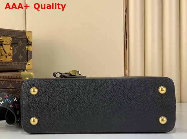 LV x TM Capucines MM Handbag in Black Taurillon Leather Replica