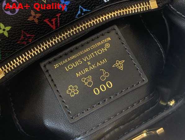 LV x TM Capucines Mini Black Cowhide Leather Embellished with Multicolor LV Flower Studs M27637 Replica