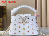 LV x TM Capucines Mini Handbag Multicolored Cowhide Leather and Metallic Studs M14165 Replica