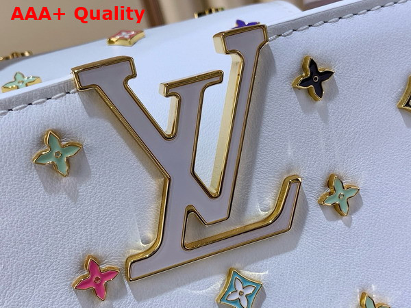 LV x TM Capucines Mini Handbag Multicolored Cowhide Leather and Metallic Studs M14165 Replica