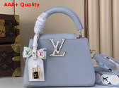 LV x TM Capucines Mini Handbag in Black Taurillon Leather with Multicolor Monogram Trims Replica