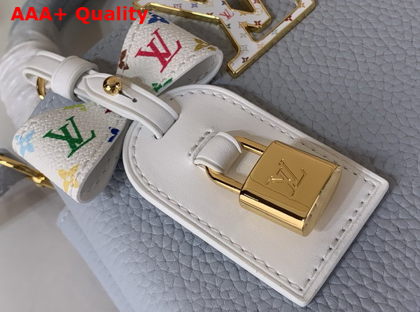 LV x TM Capucines Mini Handbag in Black Taurillon Leather with Multicolor Monogram Trims Replica