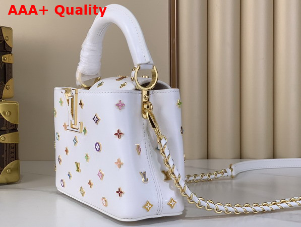 LV x TM Capucines Mini Multicolored Cowhide Leather and Metallic Studs M14165 Replica