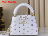 LV x TM Capucines Mini Multicolored Cowhide Leather and Metallic Studs M14165 Replica
