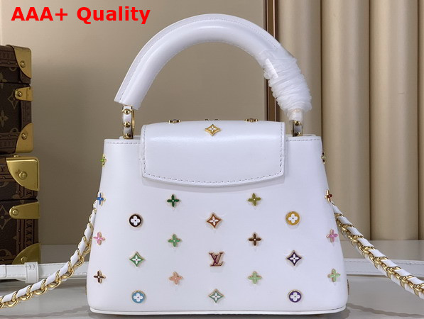 LV x TM Capucines Mini Multicolored Cowhide Leather and Metallic Studs M14165 Replica