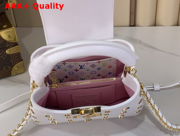 LV x TM Capucines Mini Multicolored Cowhide Leather and Metallic Studs M14165 Replica